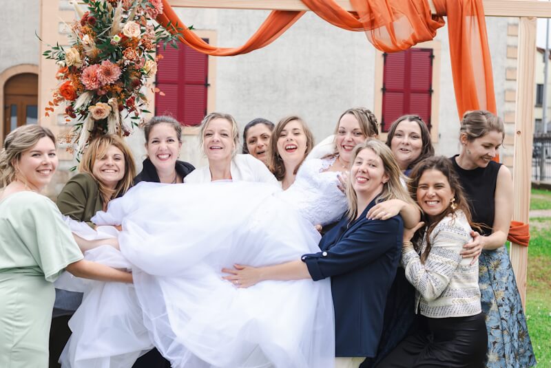 photo de groupe mariage