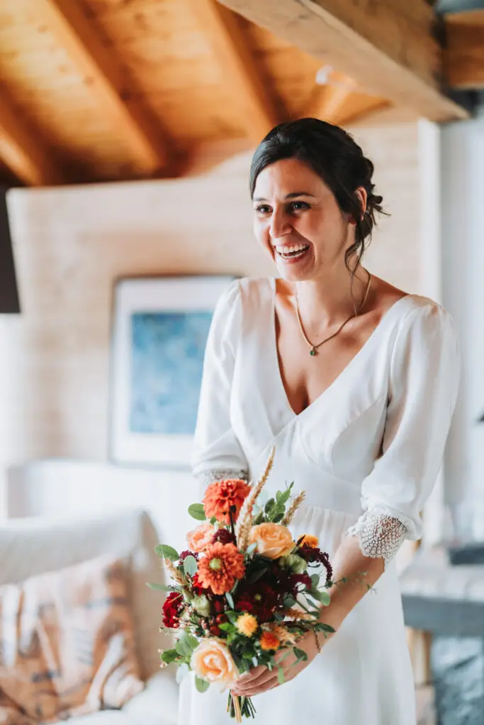 Émotion de la mariée pendant les préparatifs